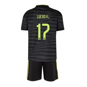 Real Madrid Lucas Vazquez #17 kläder Barn 2022-23 Tredje Tröja Kortärmad (+ korta byxor)